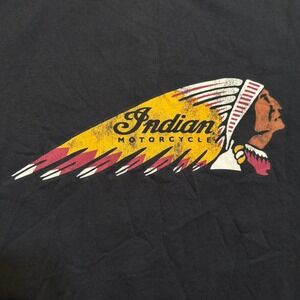 Indian Motorcycle T Shirt Mens Medium Black Graphic Logo Chief Head Good Quality